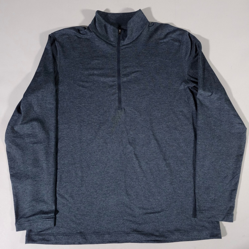 Lululemon‎ Soft Jersey 1/2 Zip Mens XL Blue Heathered Pullover LM3ES1S
